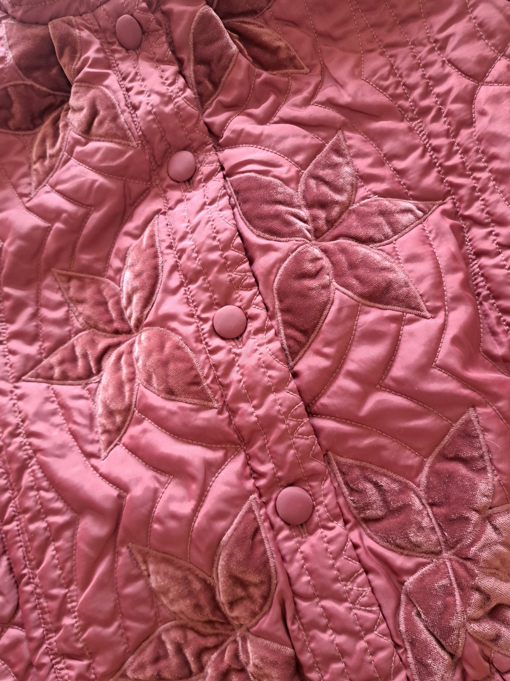 Free People Lightweight Quilted Quinn Crop Jacket in Marsala Red - Picture 4 of 16
